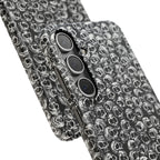 Black and White Skull Pattern Phone Case
