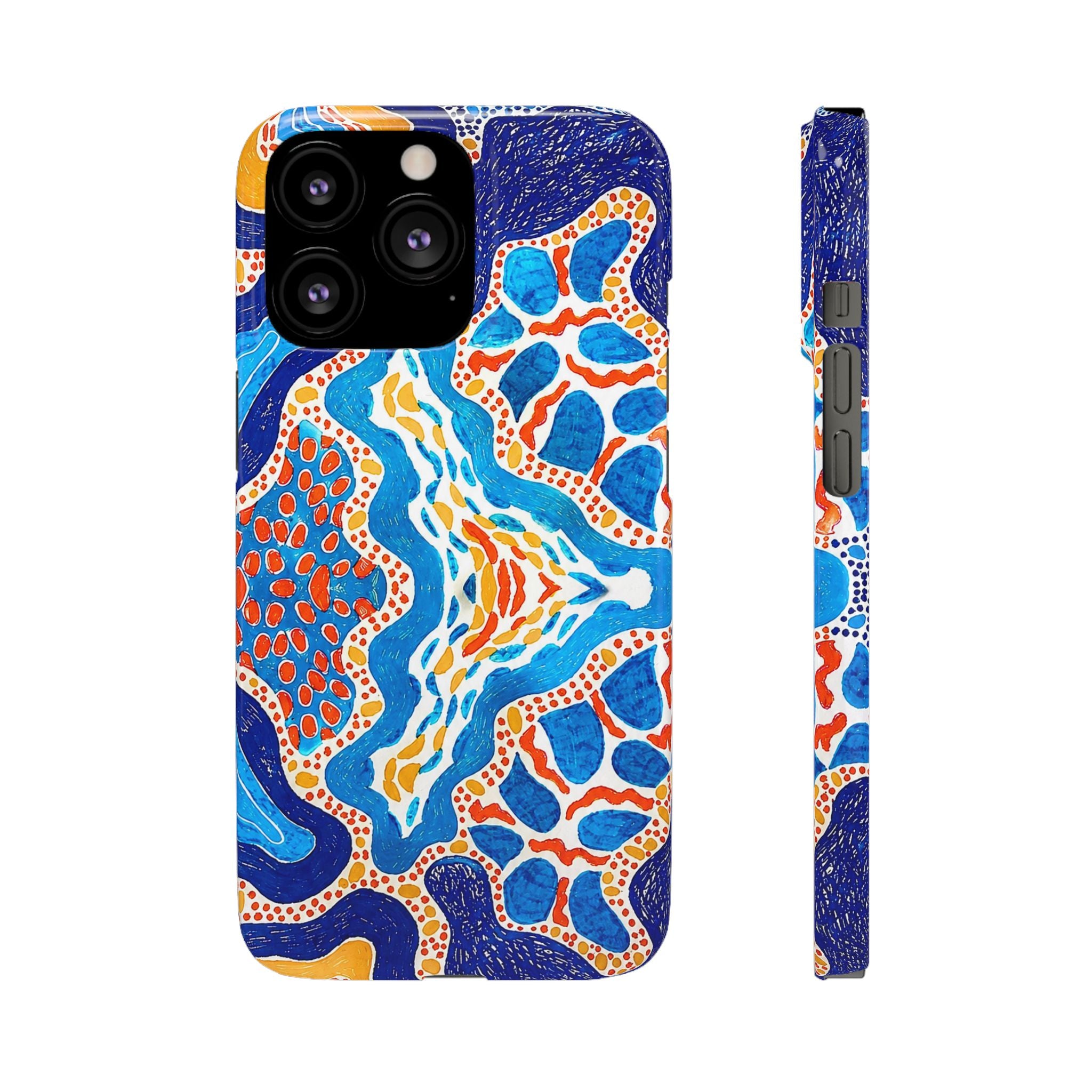 Abstract Blue Pattern Phone Case