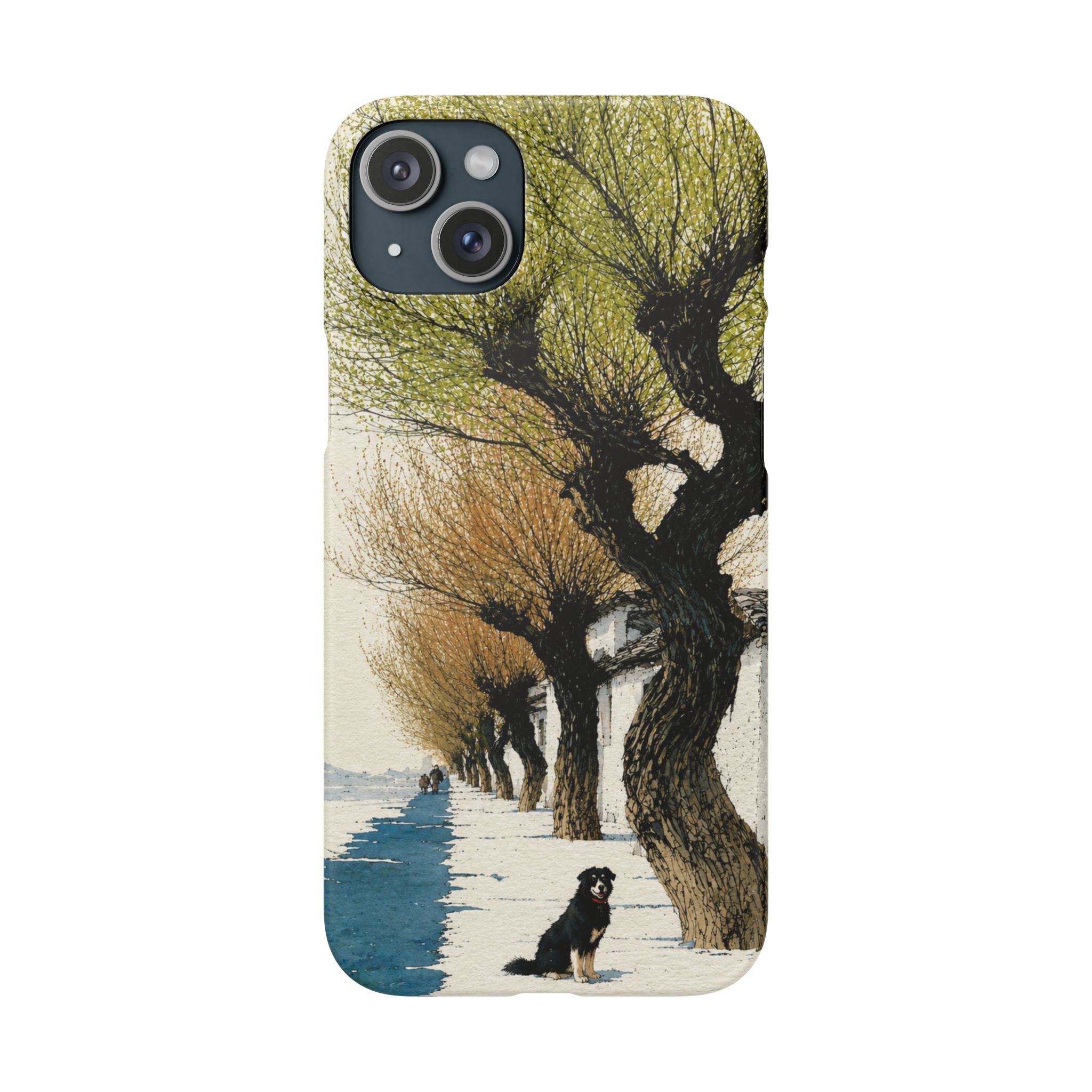 Serene Willow Landscape Phone Case