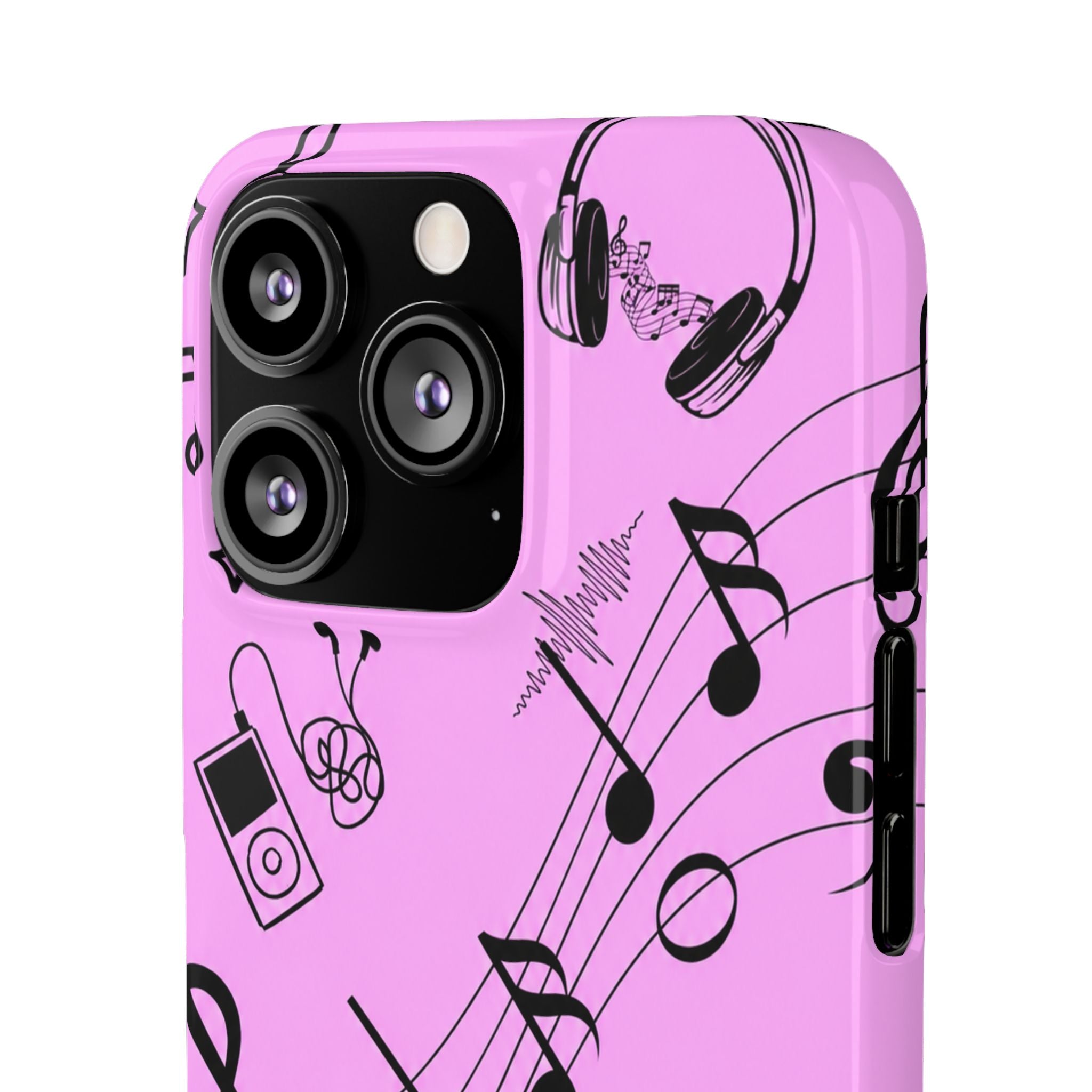 Pink Music Notes Phone Case
