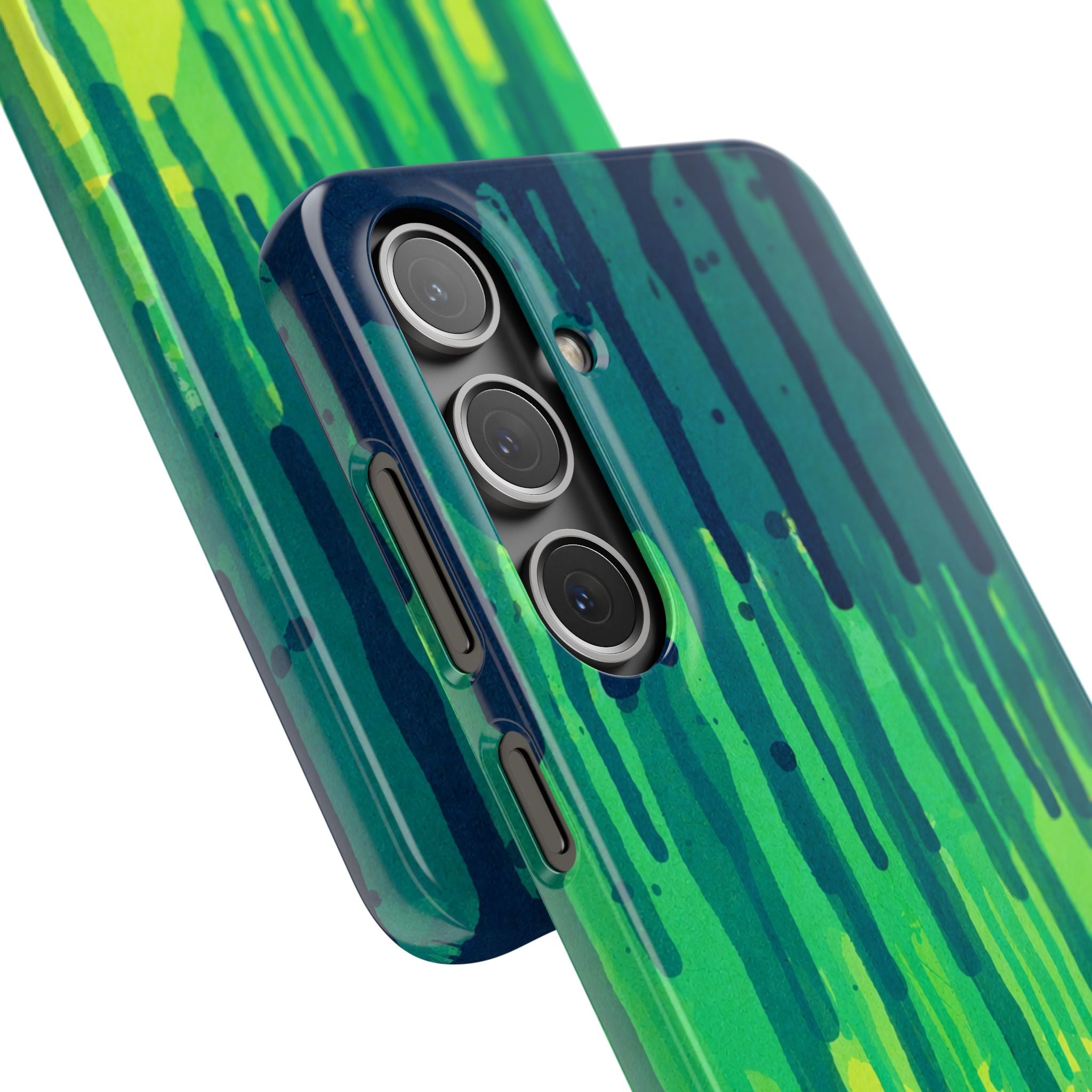 Liquid Emerald – Abstract Drip Phone Case