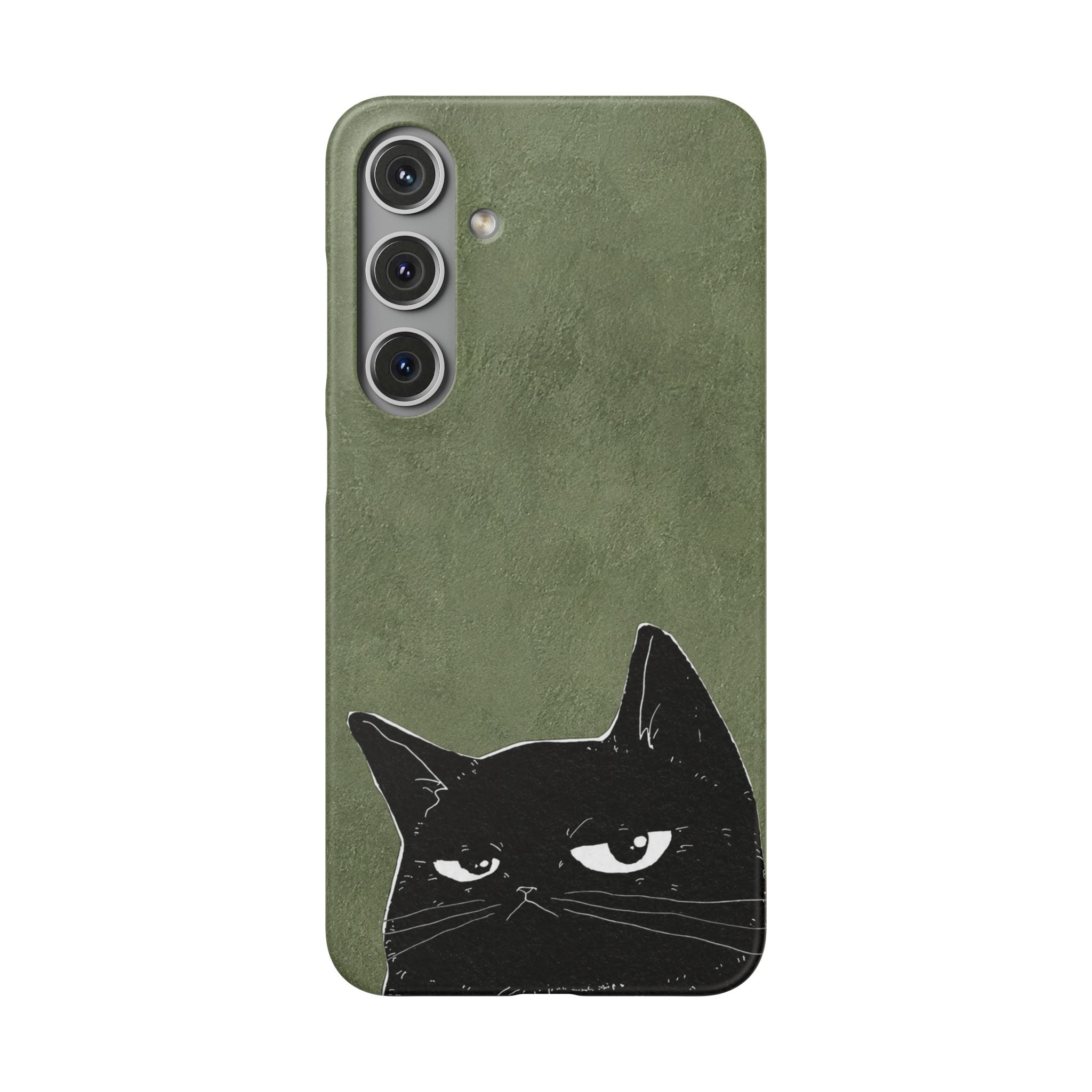 Grumpy Black Cat Phone Case