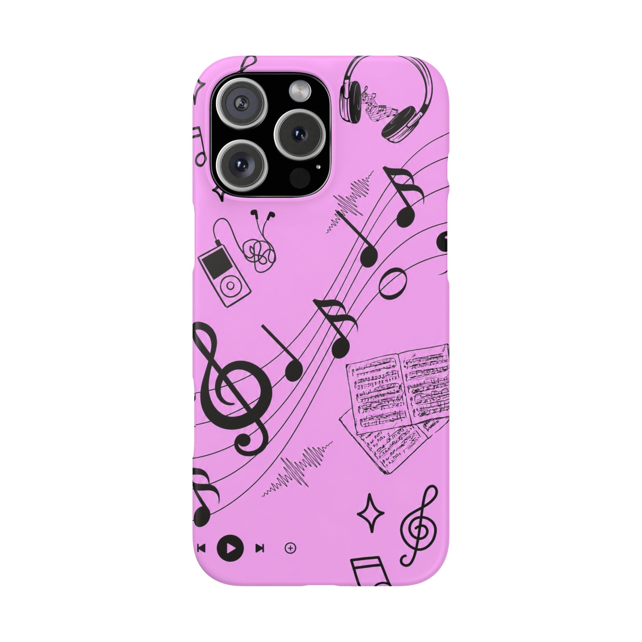 Pink Music Notes Phone Case