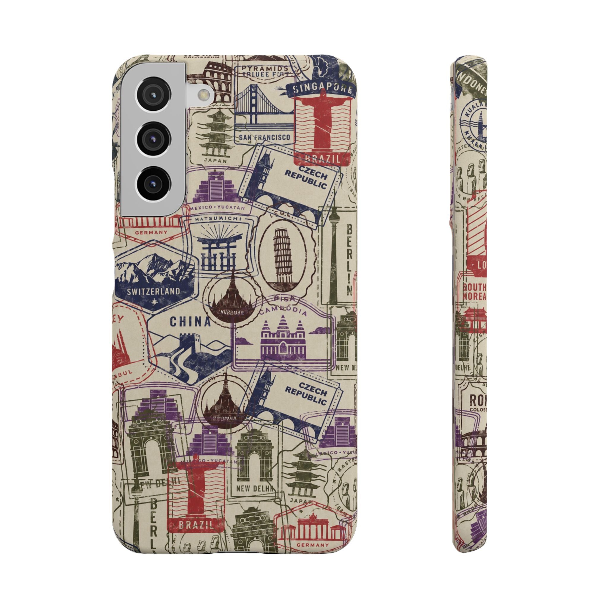 Vintage Travel Stamps Phone Case