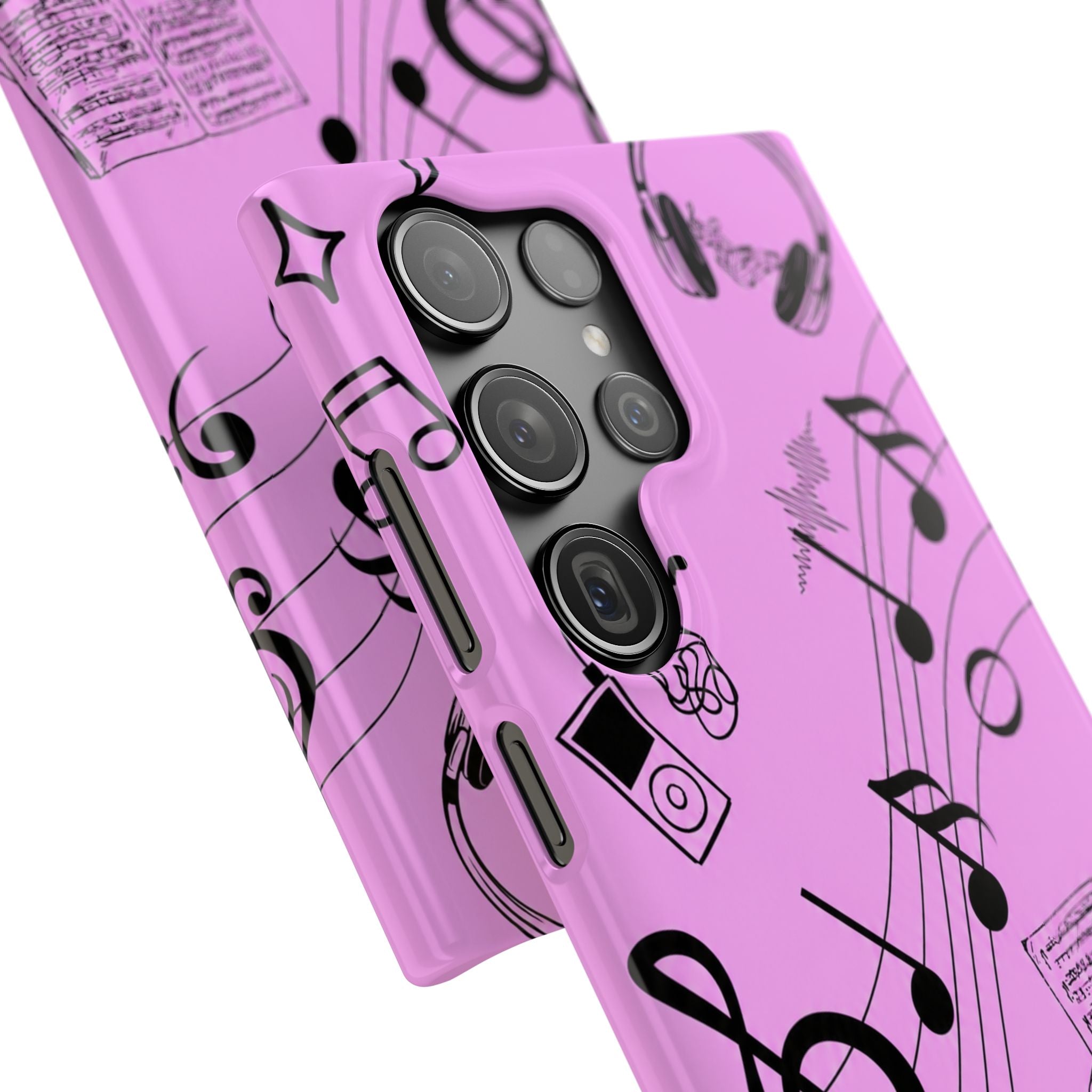 Pink Music Notes Phone Case