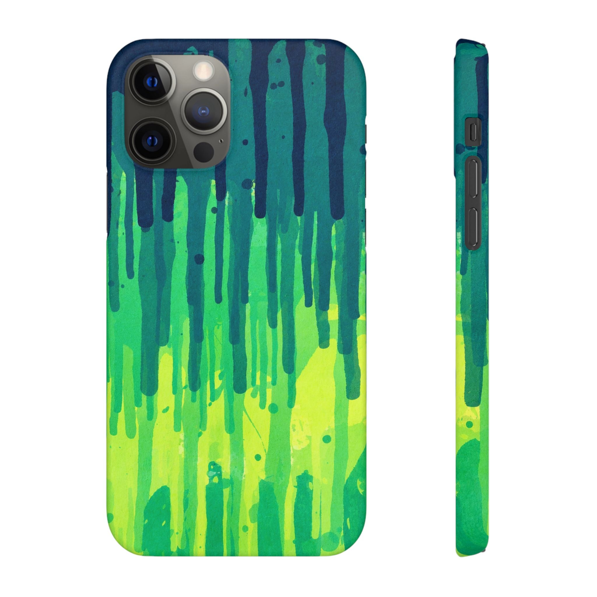 Liquid Emerald – Abstract Drip Phone Case