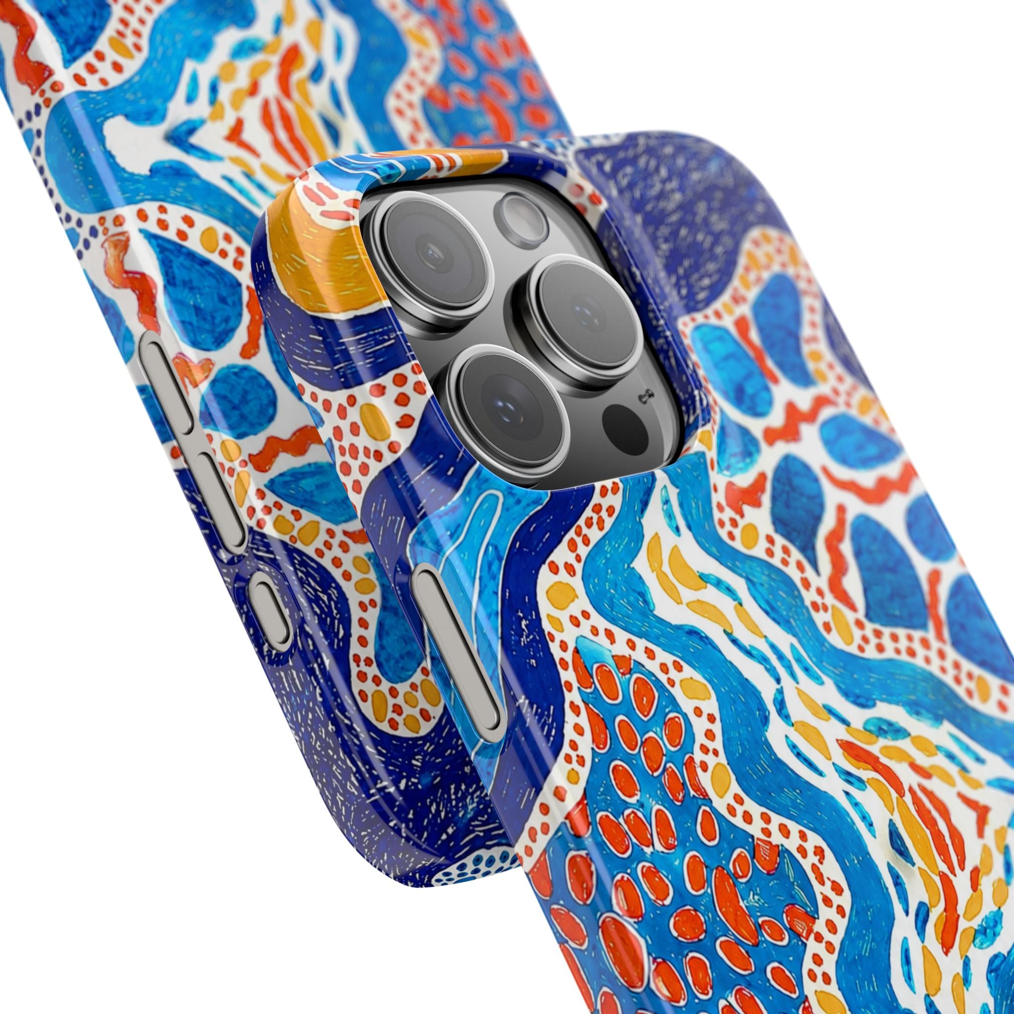 Abstract Blue Pattern Phone Case