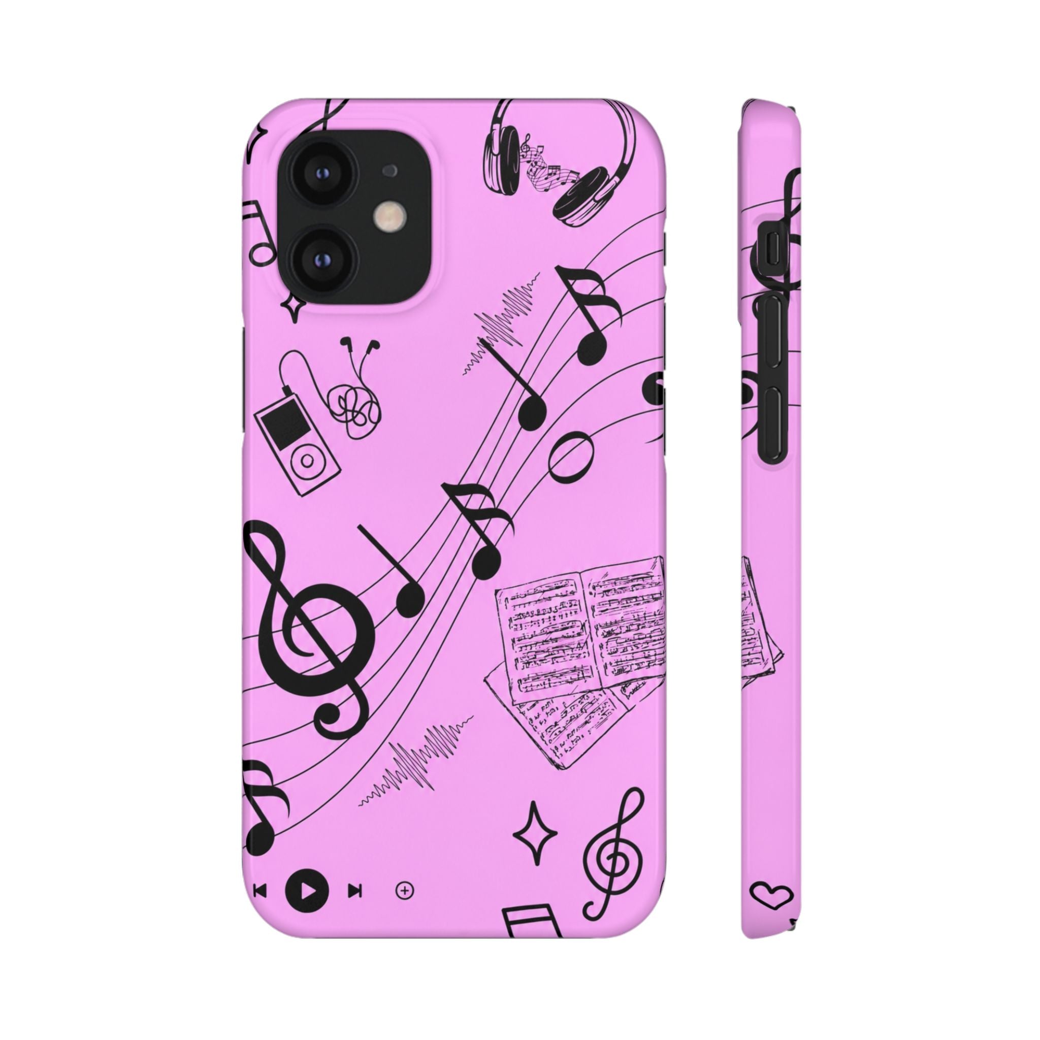 Pink Music Notes Phone Case