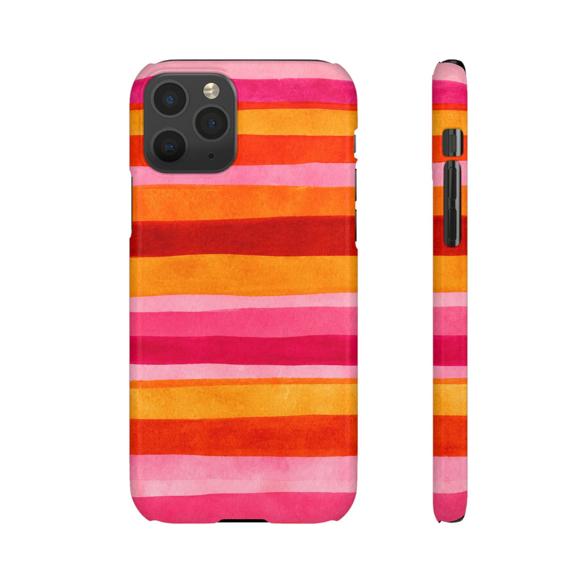 Pink Sunset Watercolor Stripes