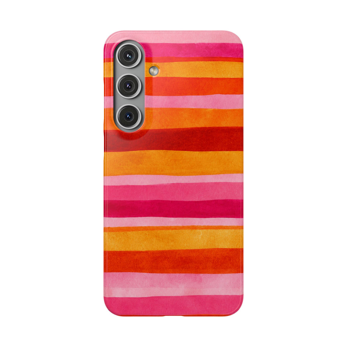 Pink Sunset Watercolor Stripes