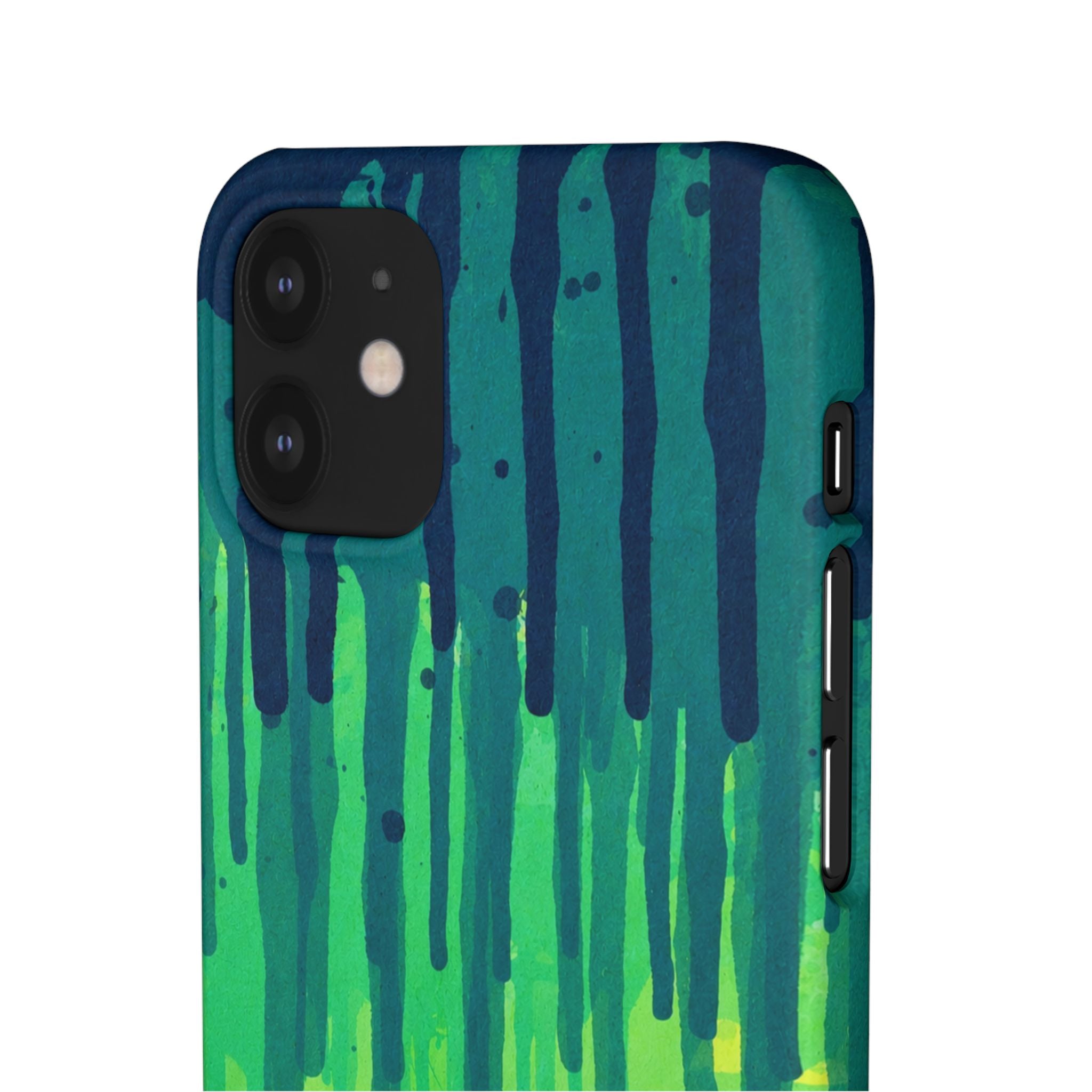 Liquid Emerald – Abstract Drip Phone Case
