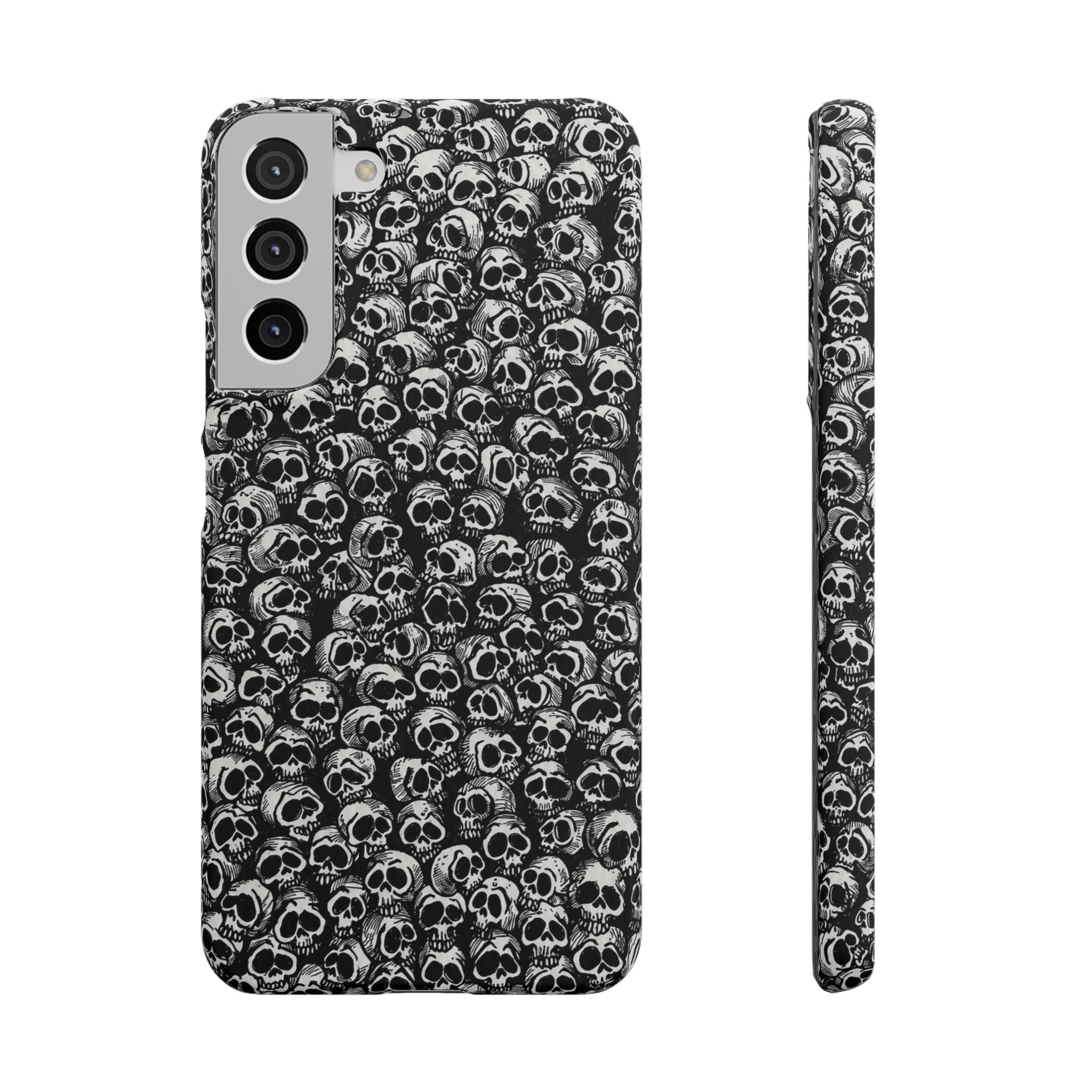 Black and White Skull Pattern Phone Case