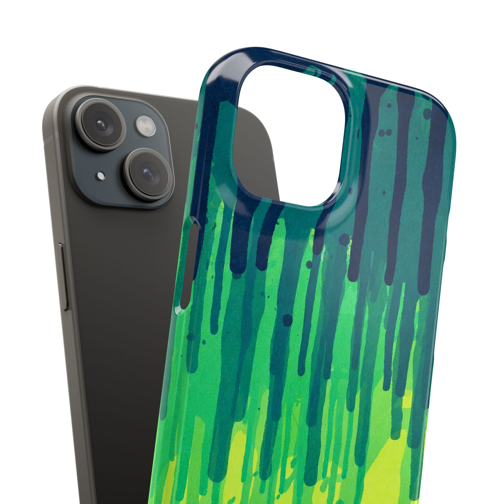 Liquid Emerald – Abstract Drip Phone Case
