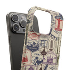 Vintage Travel Stamps Phone Case
