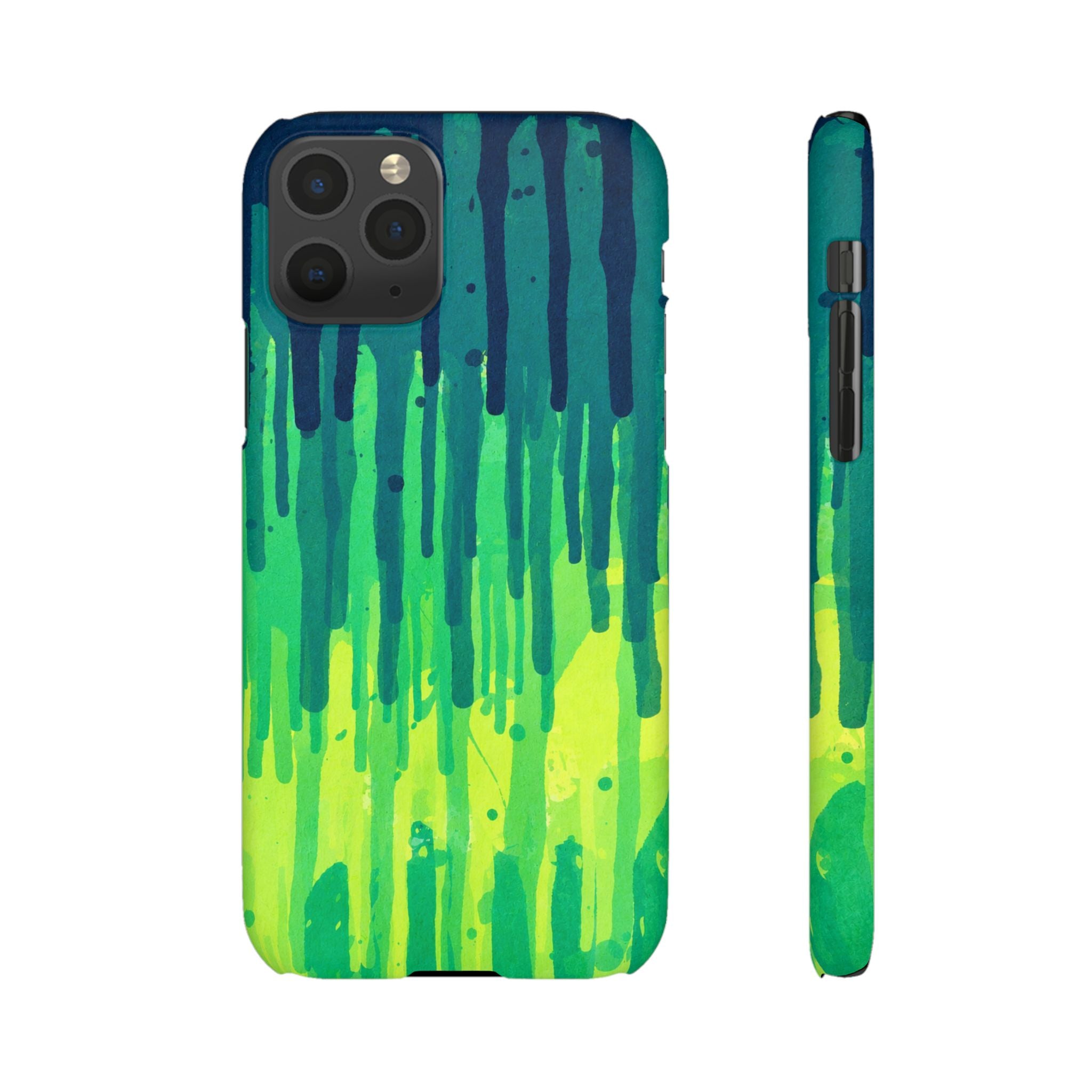 Liquid Emerald – Abstract Drip Phone Case
