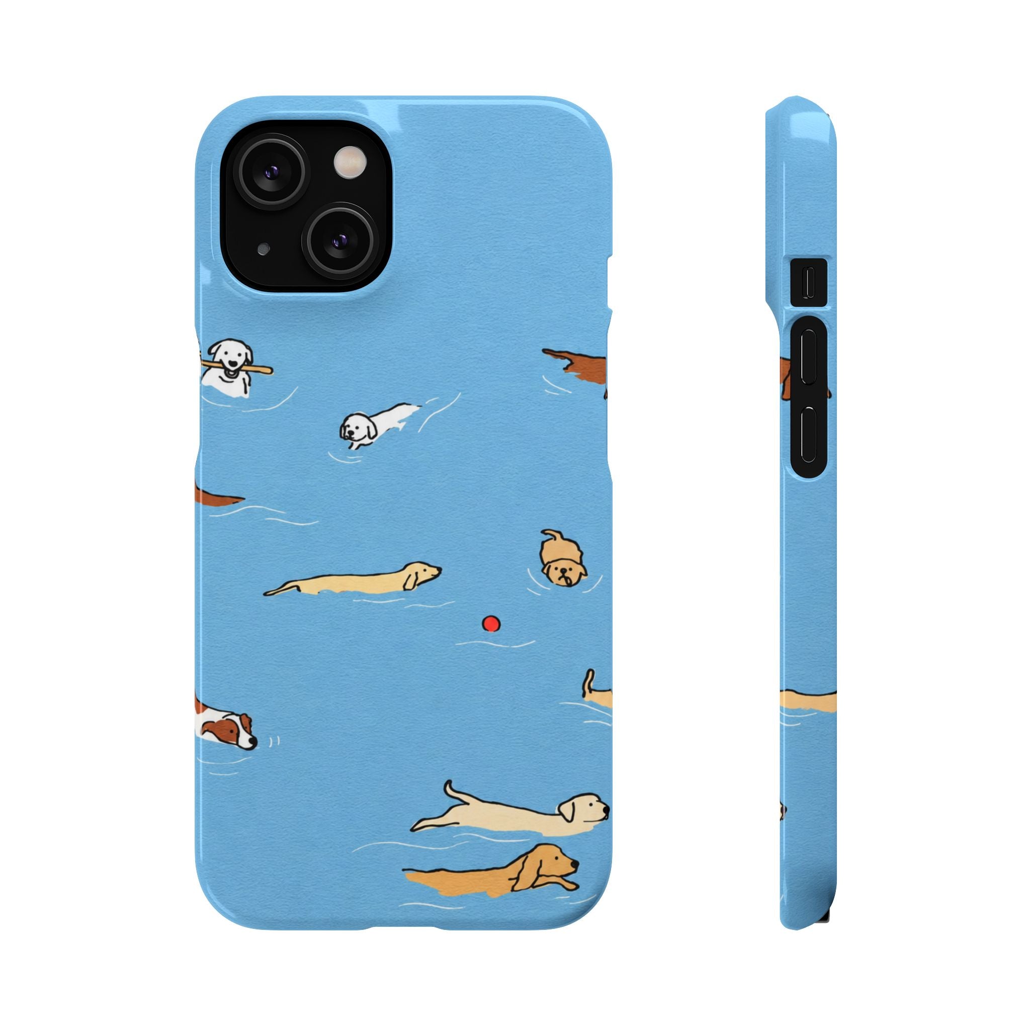 Swimming Dogs Phone Case