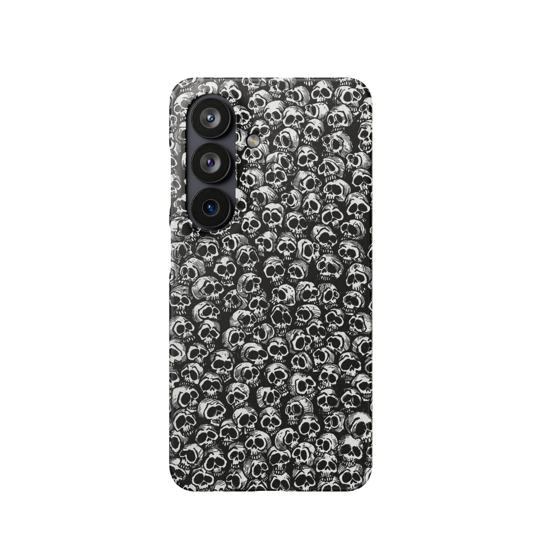 Black and White Skull Pattern Phone Case