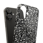 Black and White Skull Pattern Phone Case