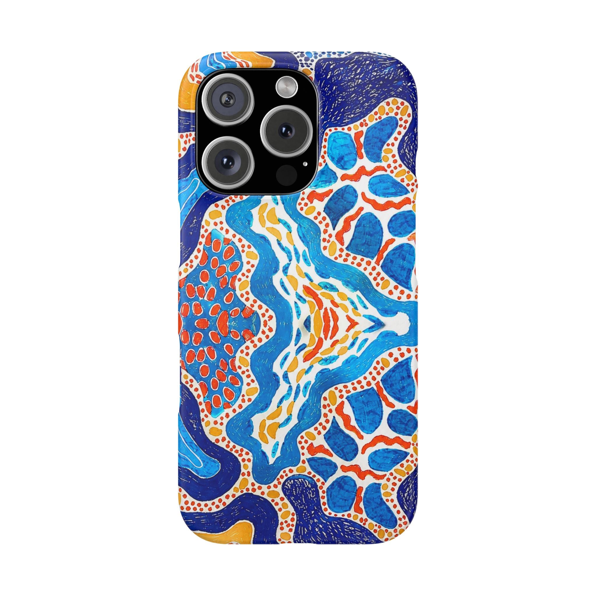 Abstract Blue Pattern Phone Case