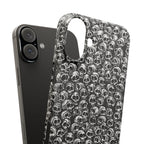 Black and White Skull Pattern Phone Case