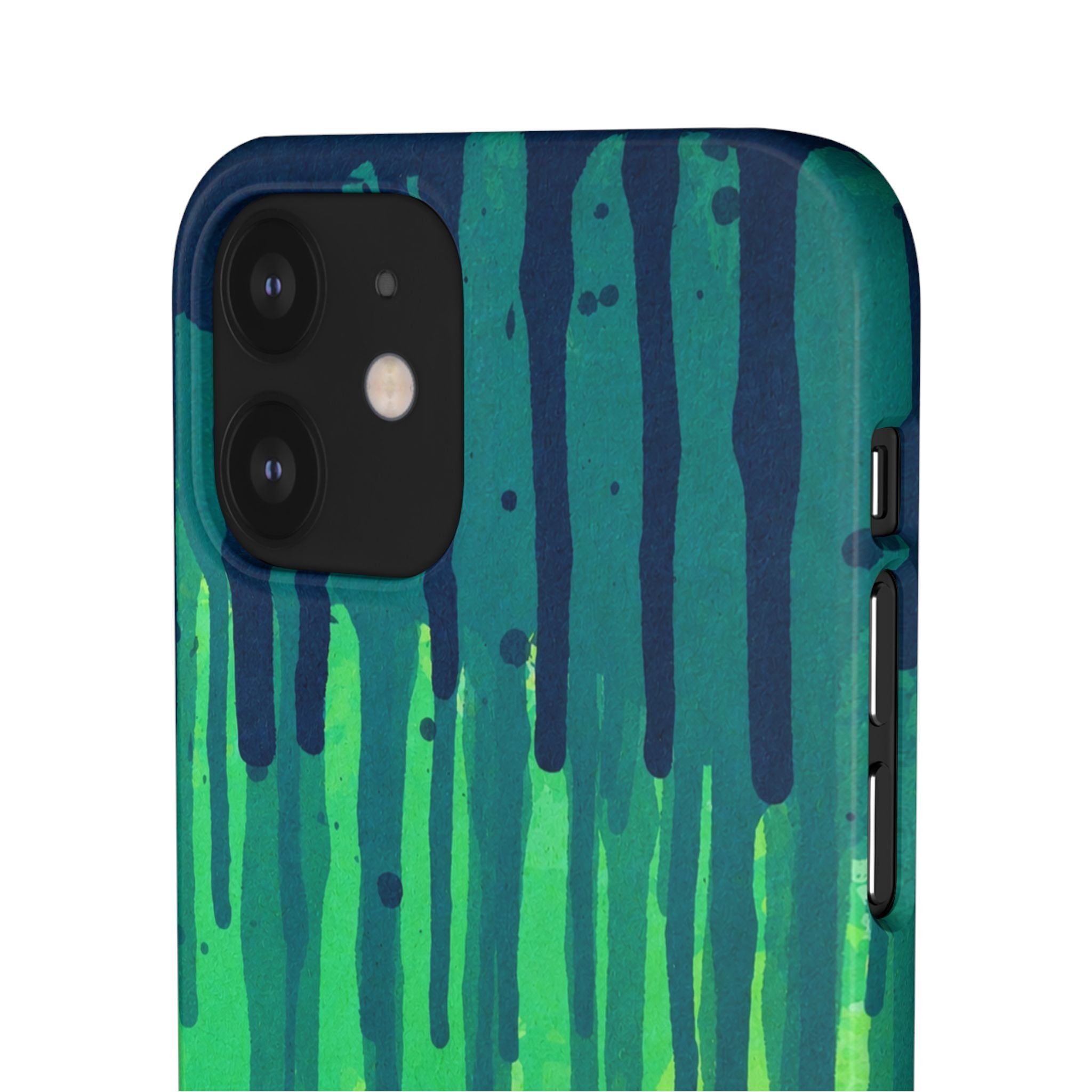 Liquid Emerald – Abstract Drip Phone Case