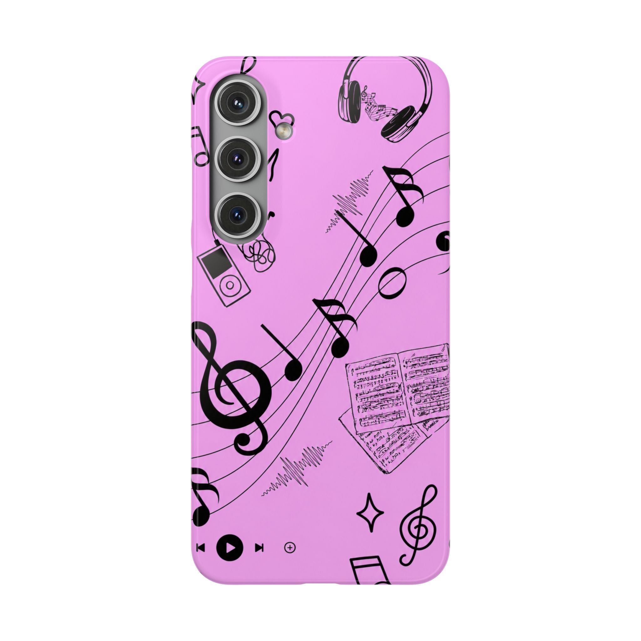 Pink Music Notes Phone Case
