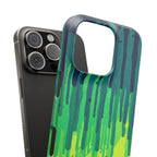Liquid Emerald – Abstract Drip Phone Case