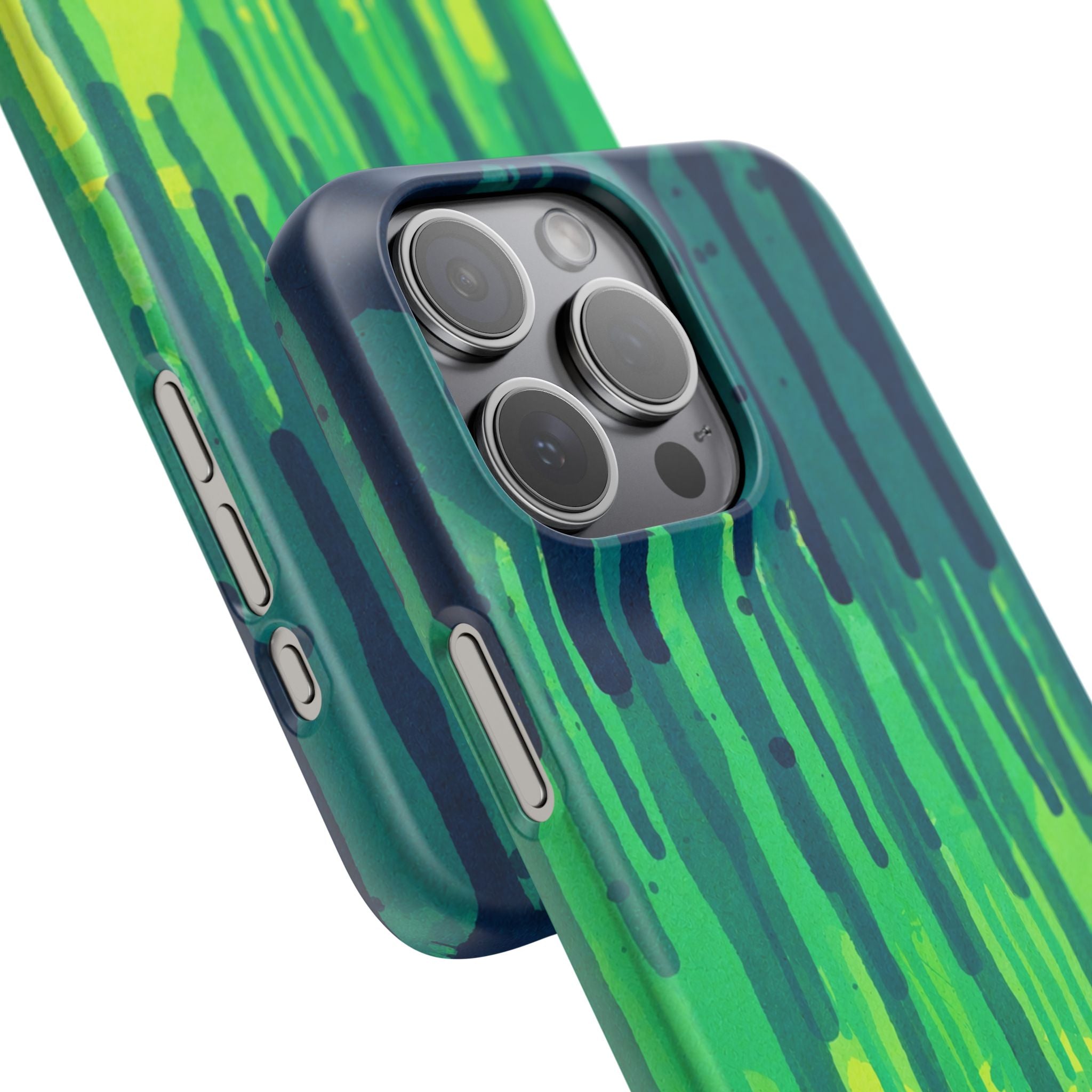 Liquid Emerald – Abstract Drip Phone Case