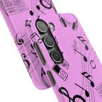 Pink Music Notes Phone Case