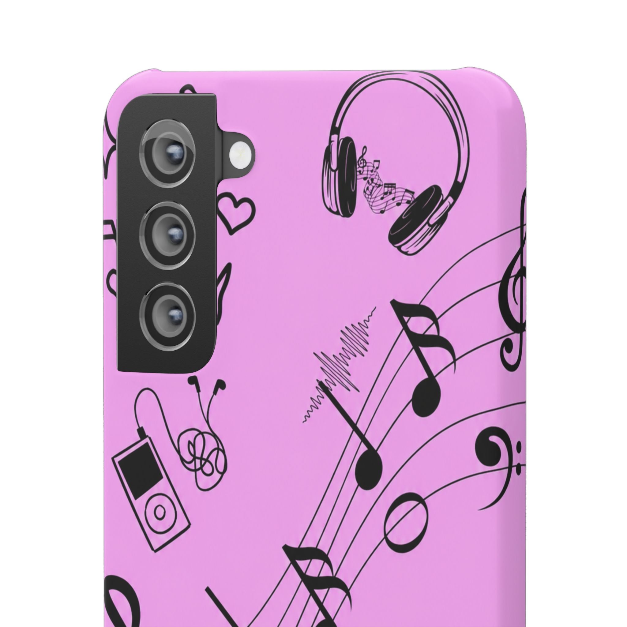 Pink Music Notes Phone Case