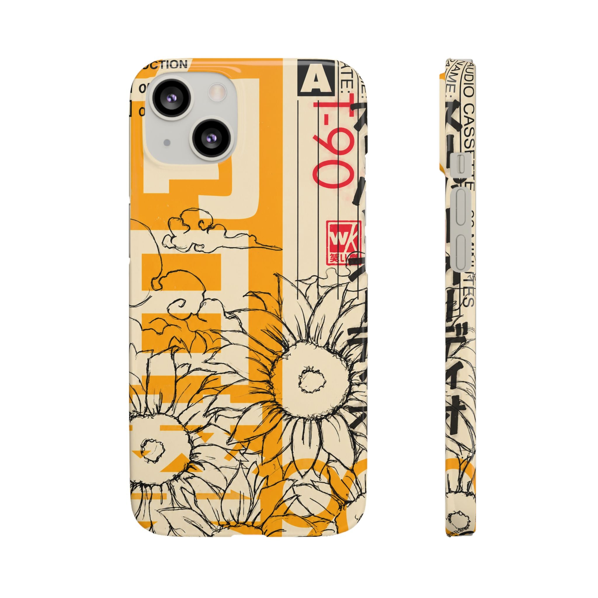 Retro Cassette Floral Phone Case