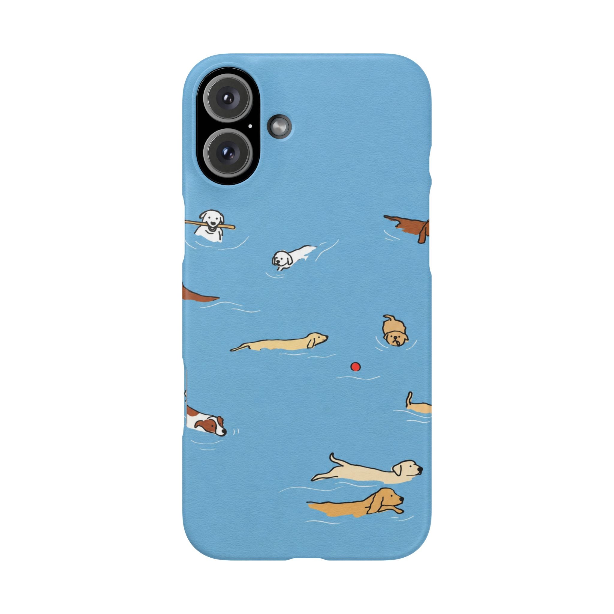 Swimming Dogs Phone Case