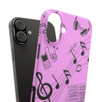 Pink Music Notes Phone Case