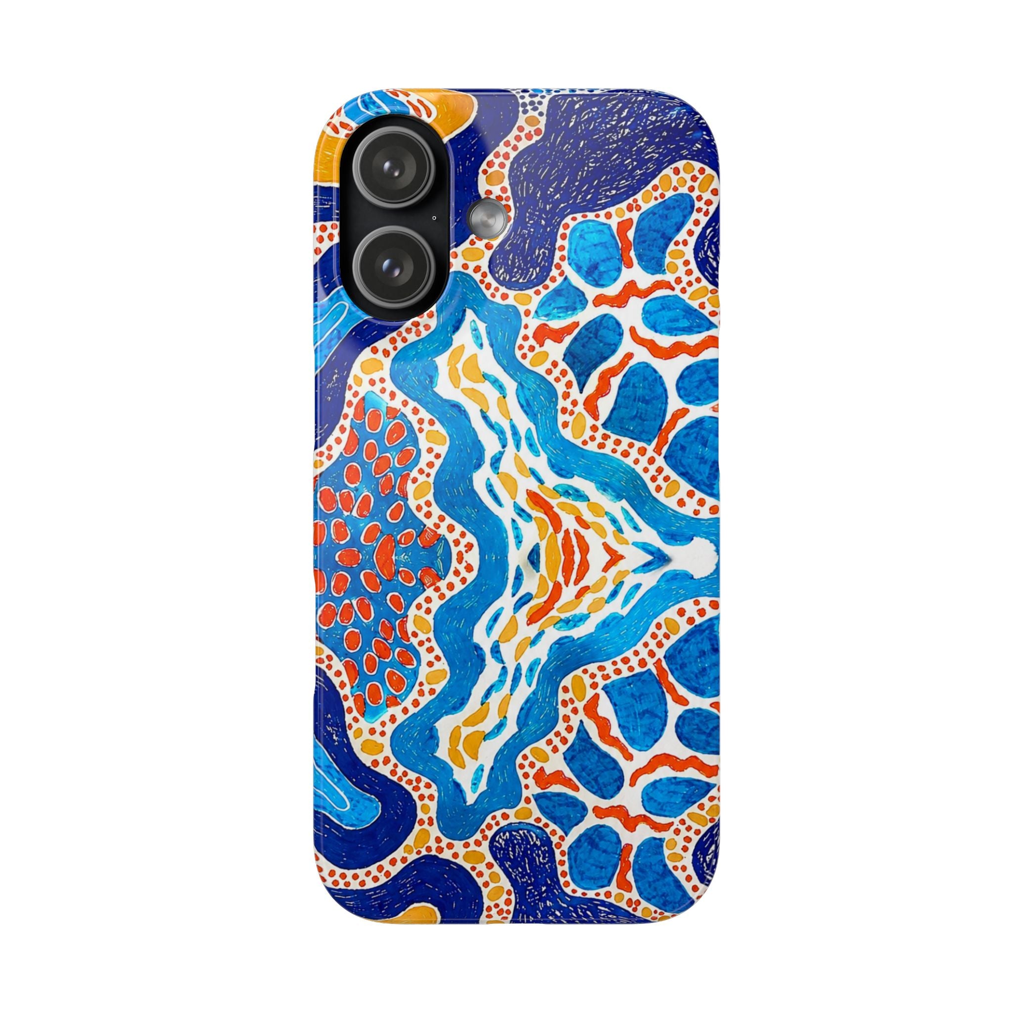 Abstract Blue Pattern Phone Case