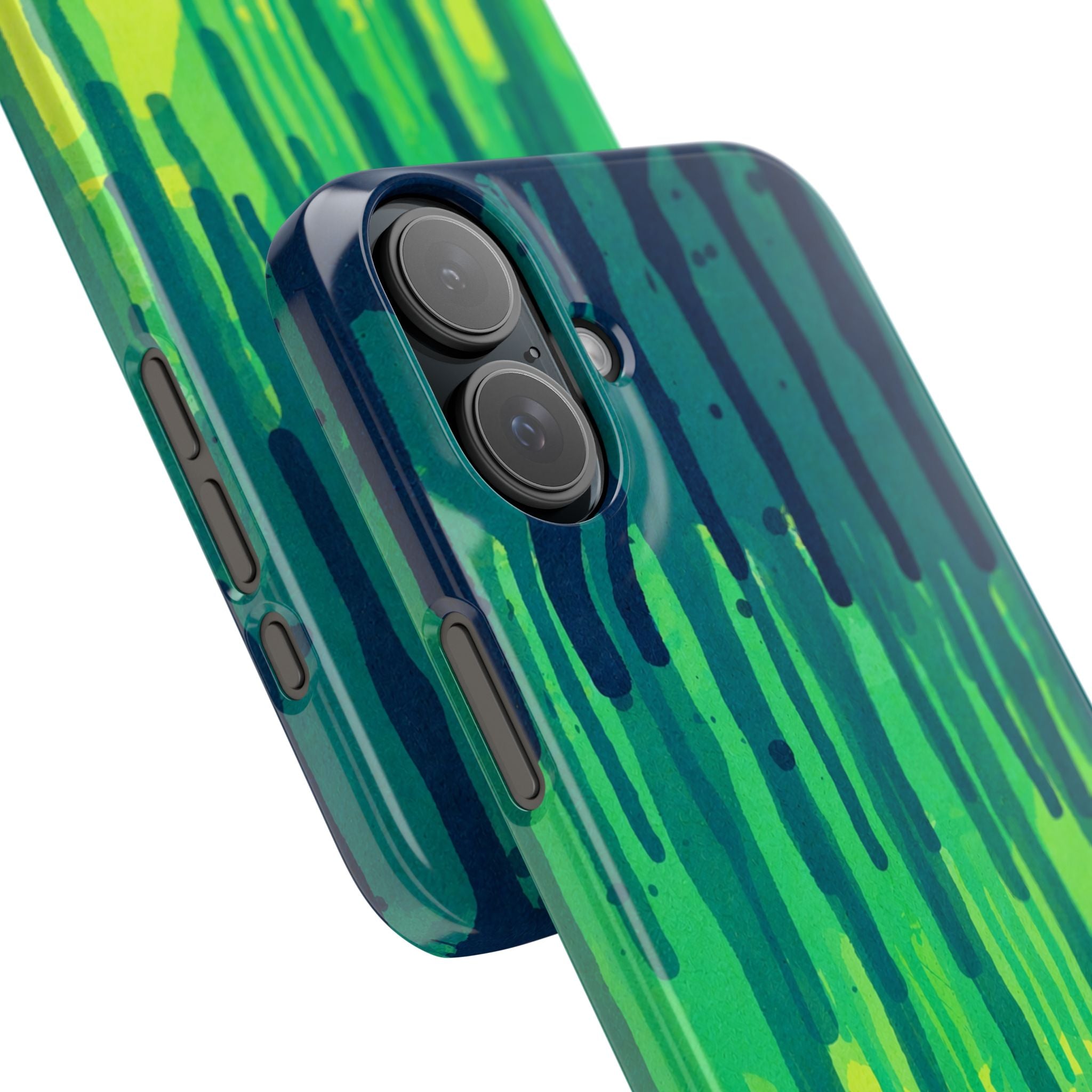 Liquid Emerald – Abstract Drip Phone Case