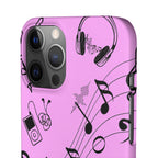 Pink Music Notes Phone Case