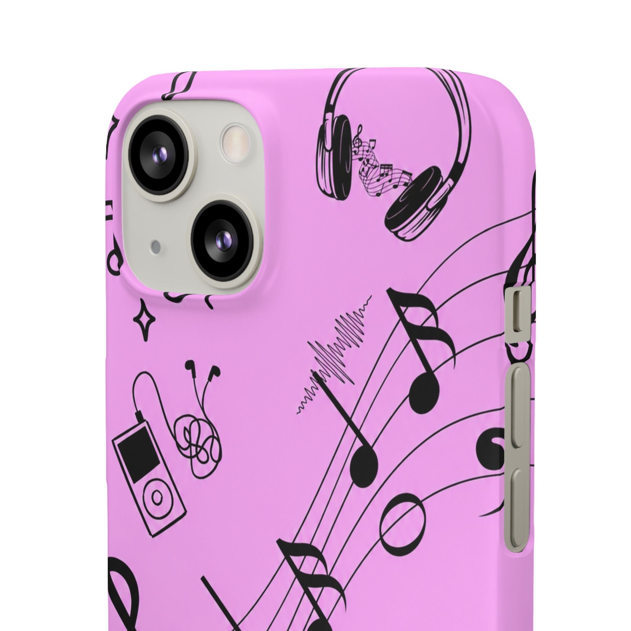Pink Music Notes Phone Case