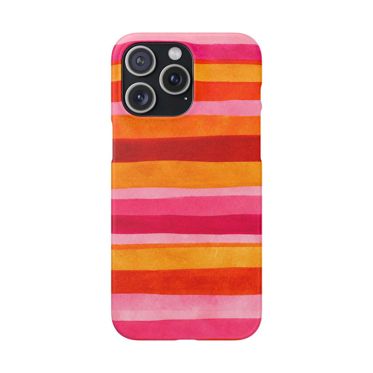 Pink Sunset Watercolor Stripes