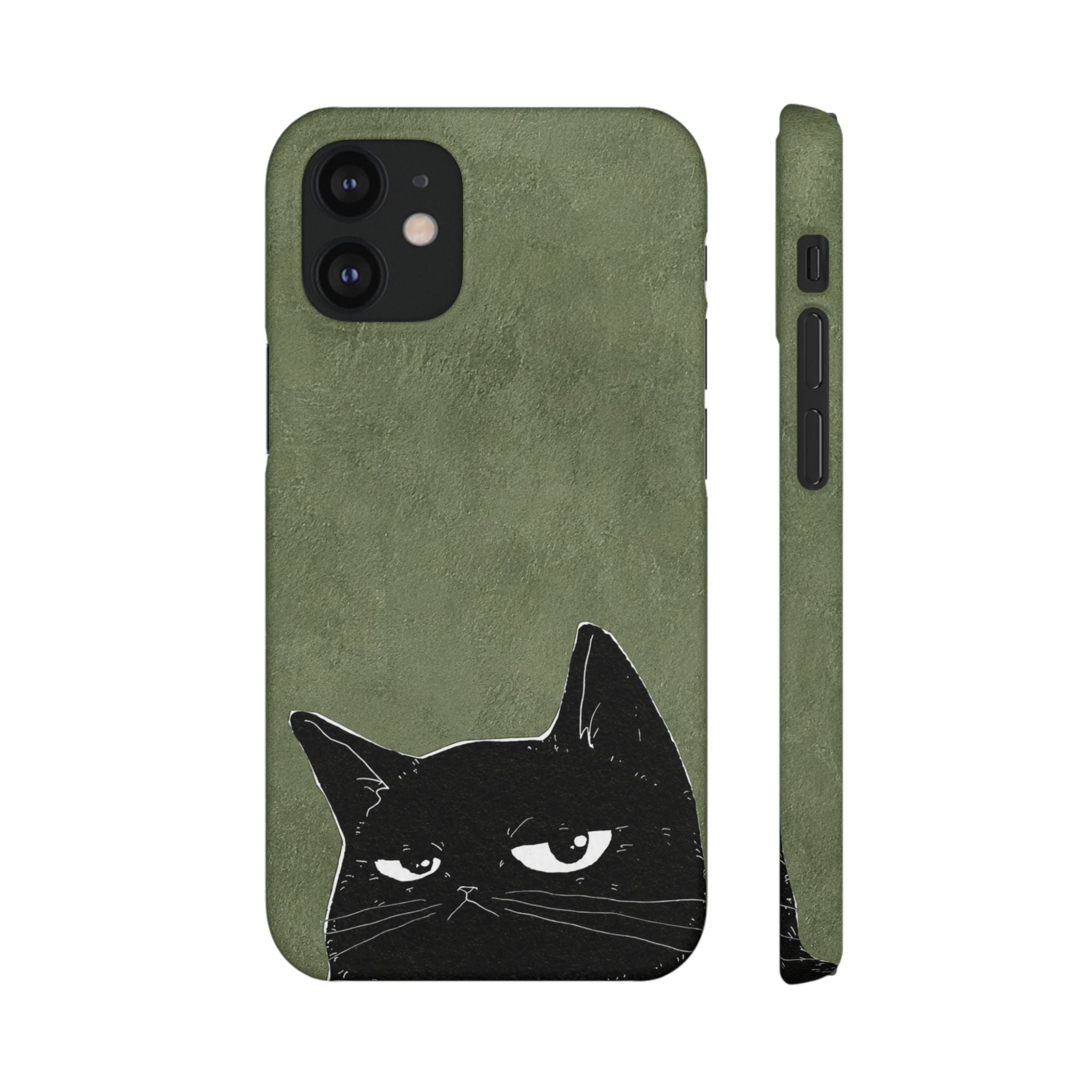 Grumpy Black Cat Phone Case