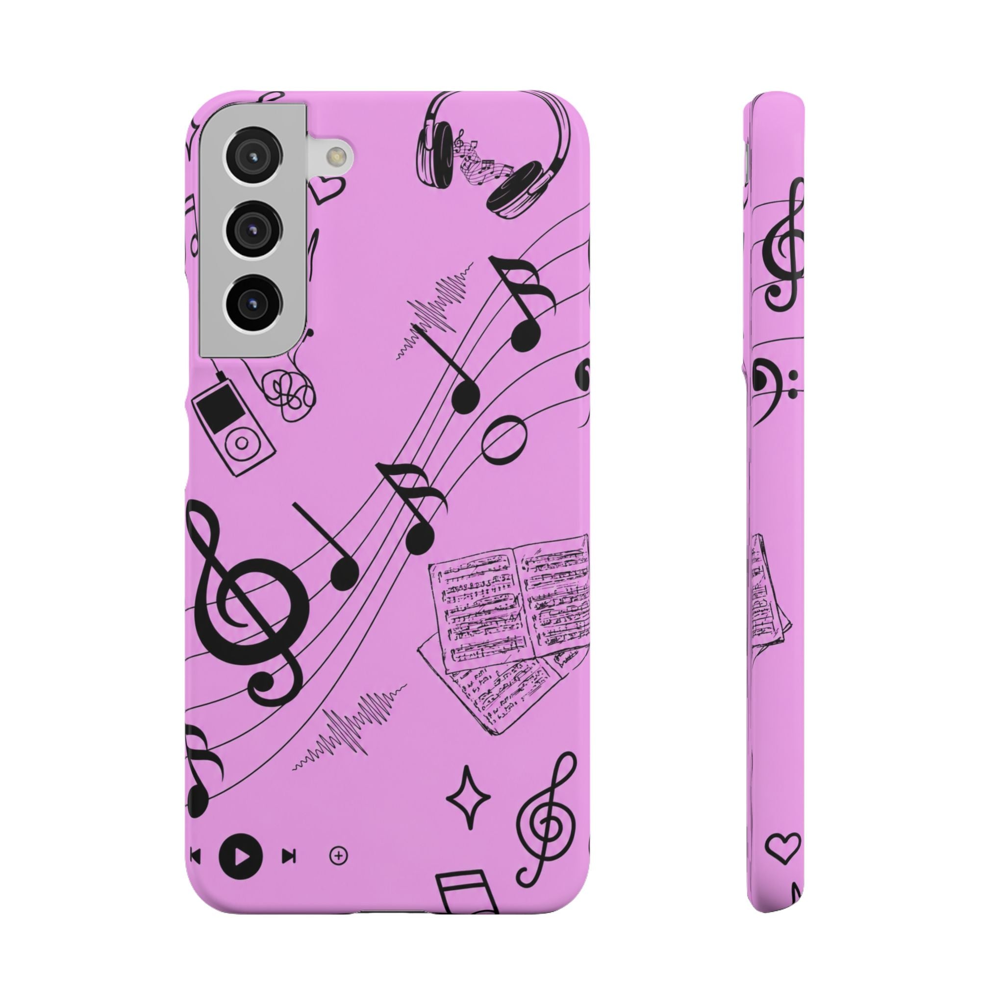 Pink Music Notes Phone Case