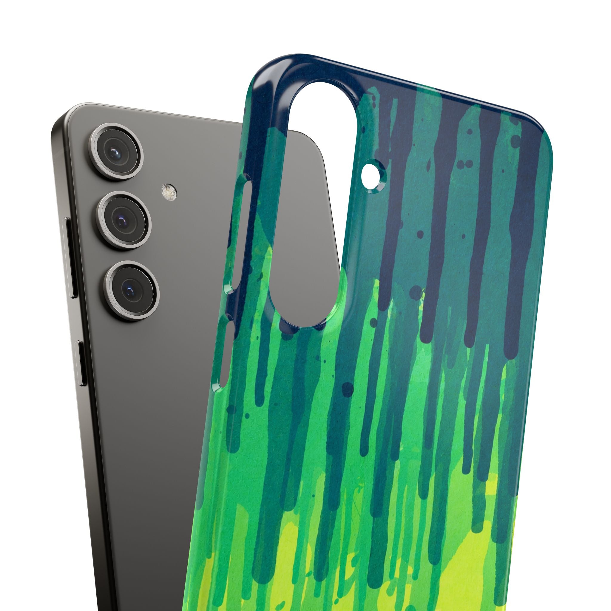 Liquid Emerald – Abstract Drip Phone Case