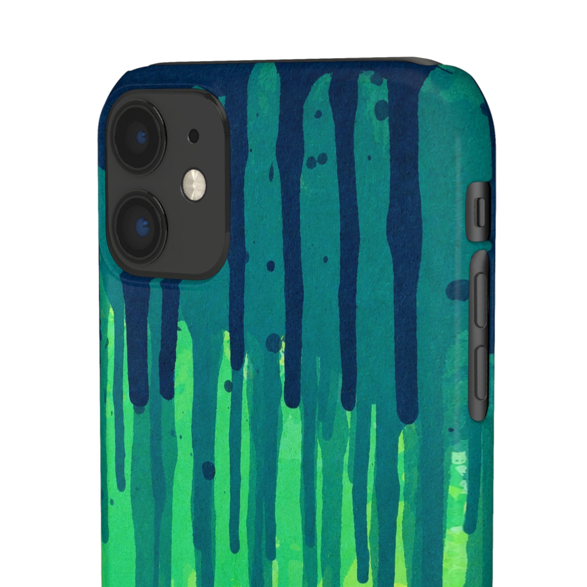 Liquid Emerald – Abstract Drip Phone Case