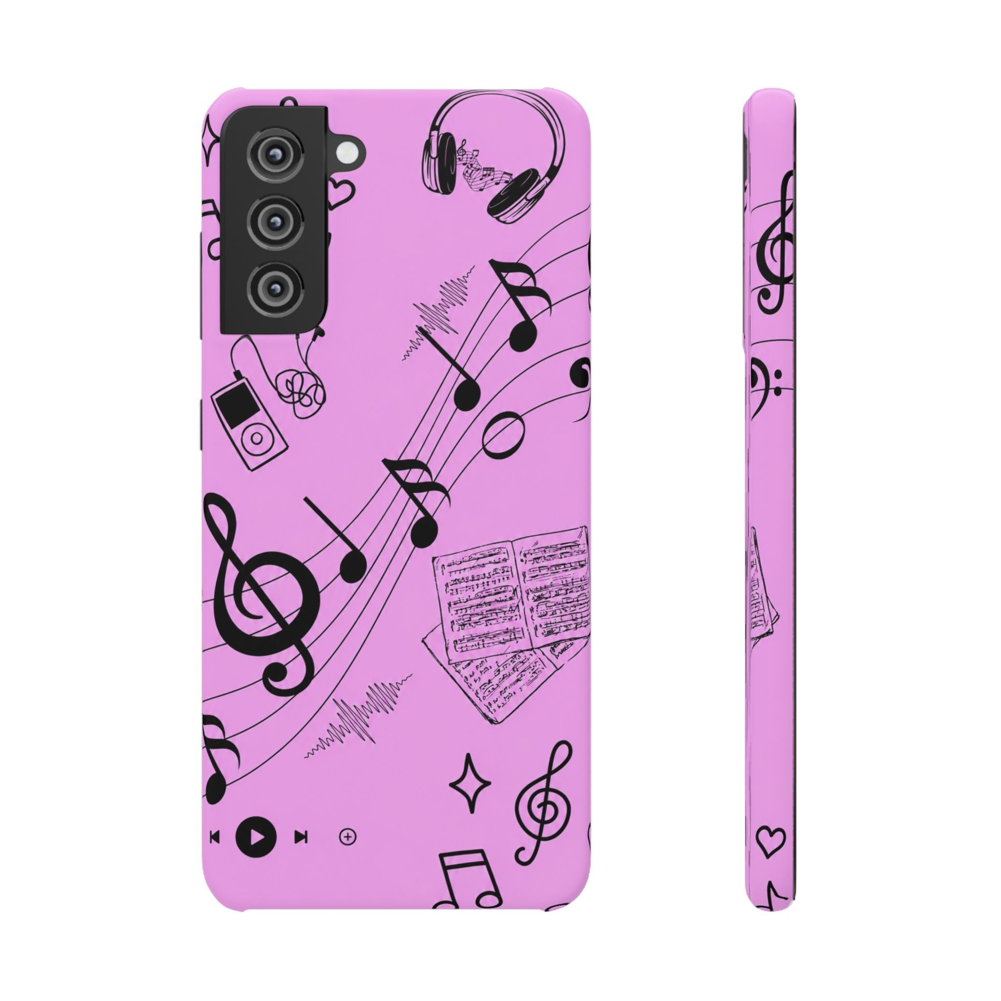 Pink Music Notes Phone Case