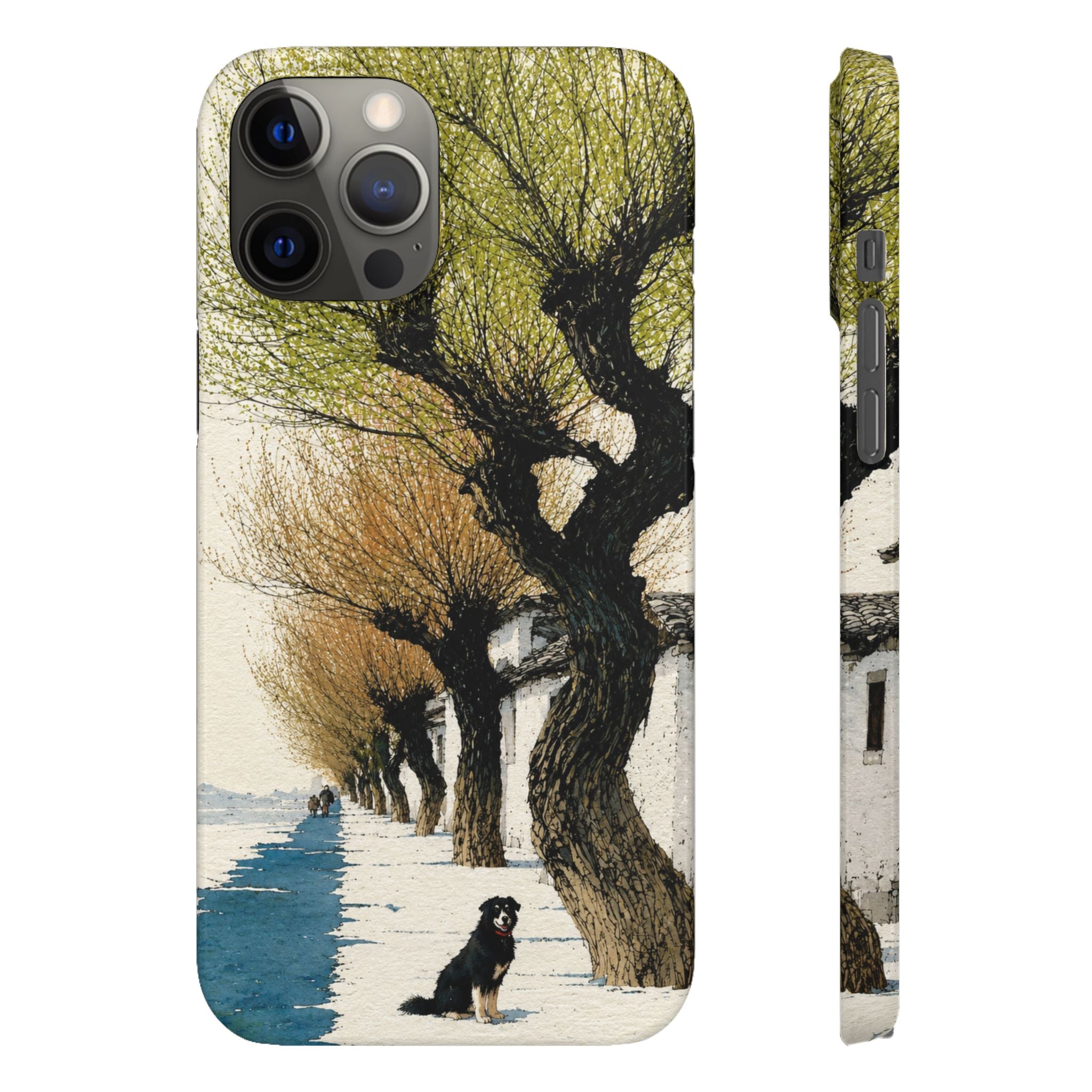 Serene Willow Landscape Phone Case