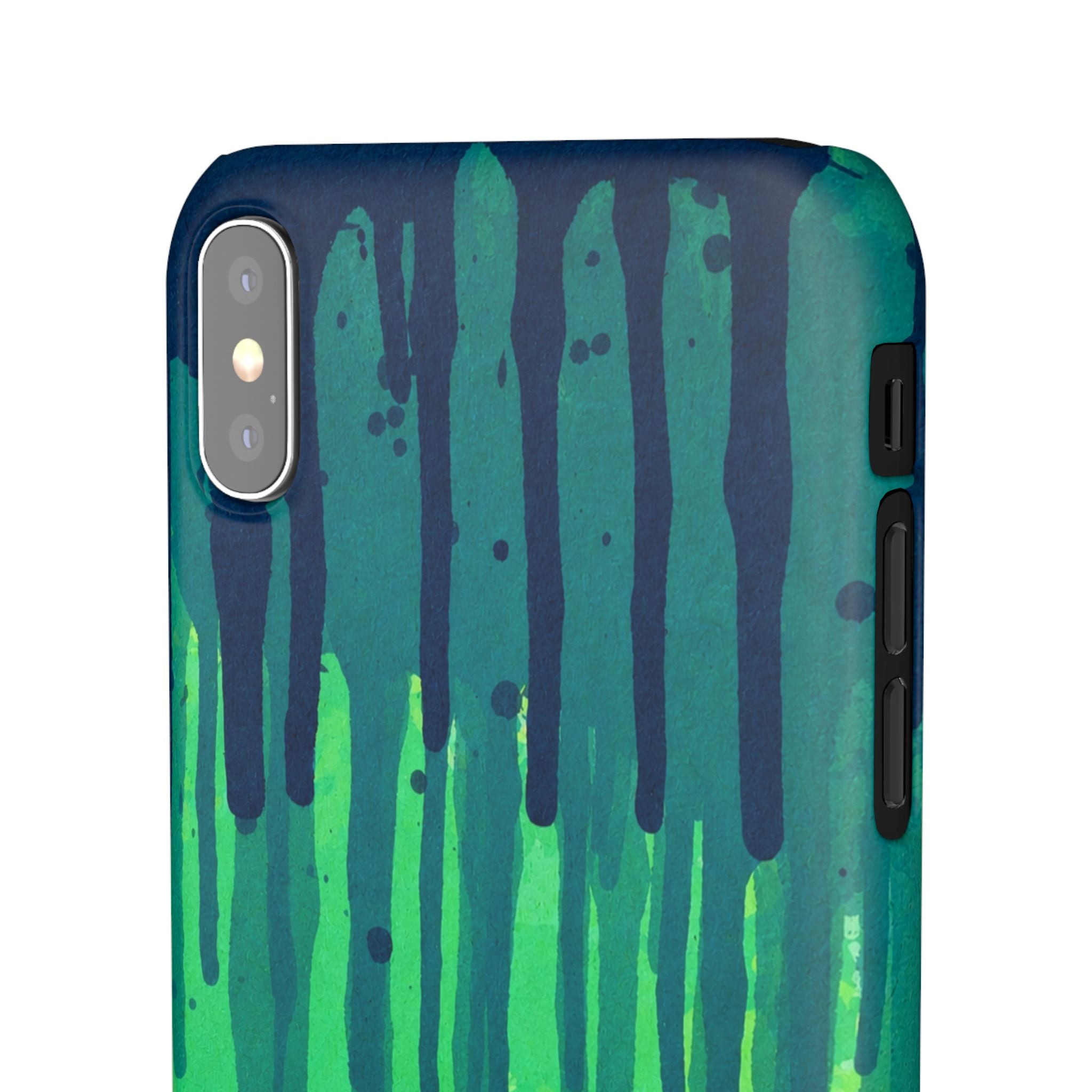 Liquid Emerald – Abstract Drip Phone Case