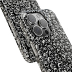 Black and White Skull Pattern Phone Case