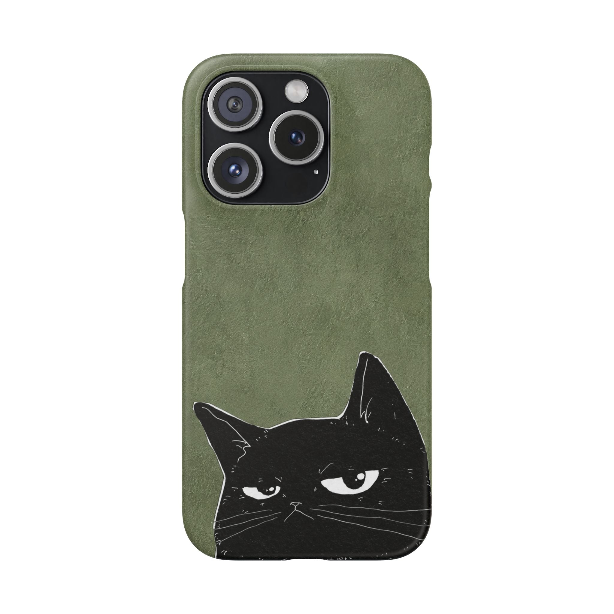 Grumpy Black Cat Phone Case