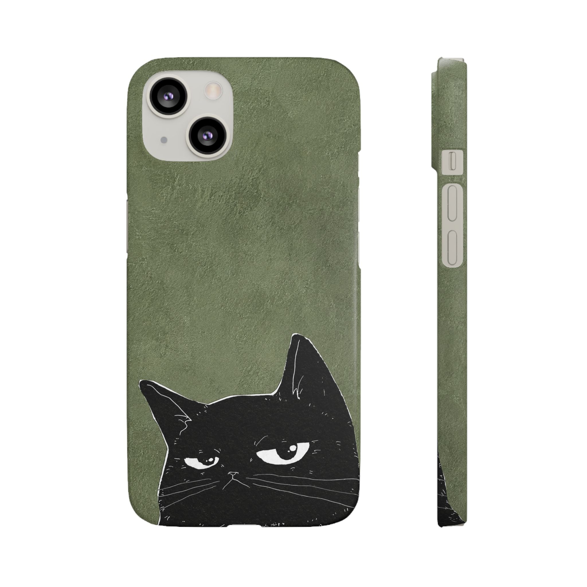 Grumpy Black Cat Phone Case