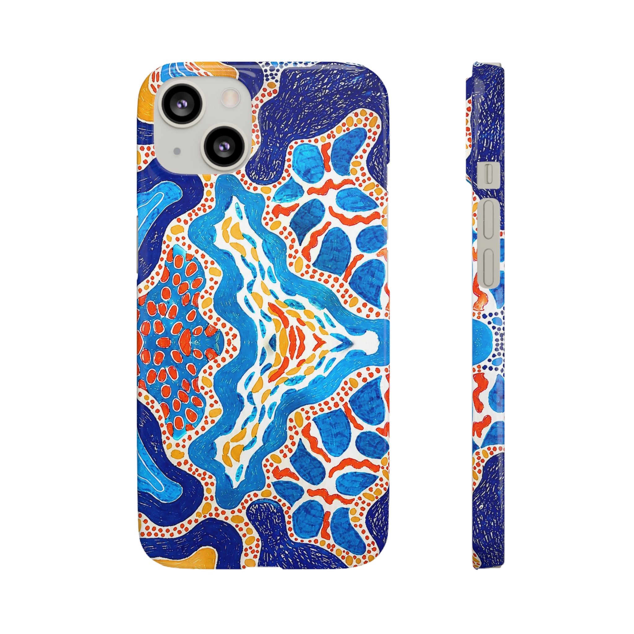 Abstract Blue Pattern Phone Case