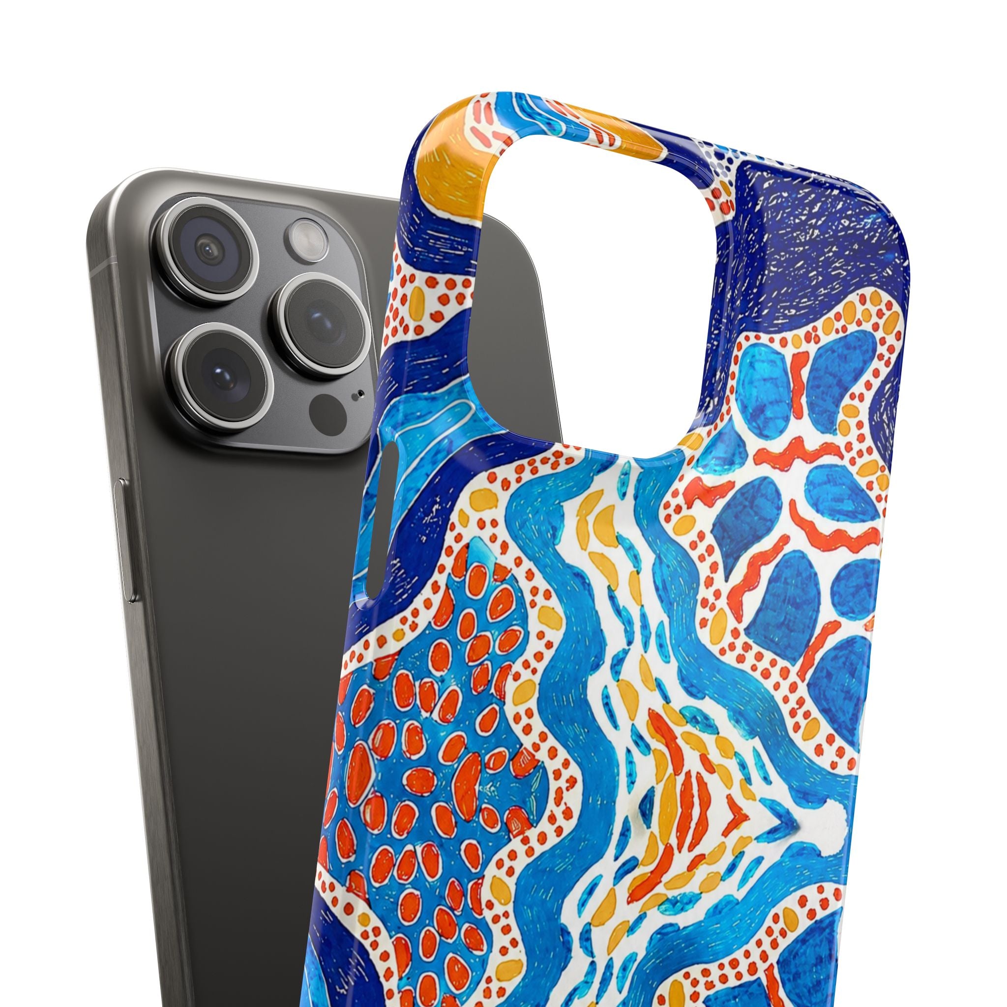 Abstract Blue Pattern Phone Case